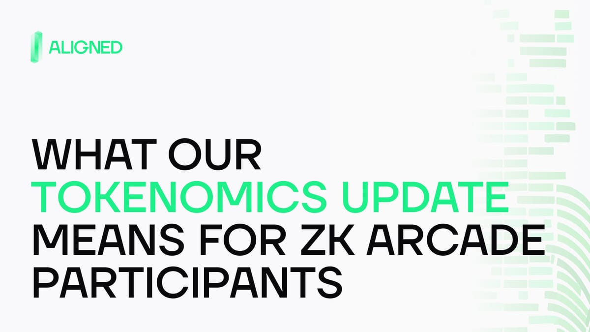 What our Tokenomics Update means for ZK Arcade participants