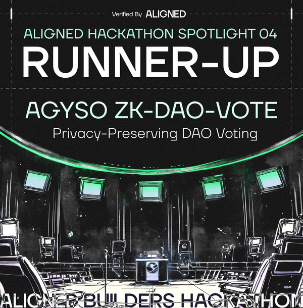 Hackathon Spotlight Vol. 04: Vote Like No One’s Watching: AGYSO ZK-DAO-VOTE Privacy-Preserving DAO Voting