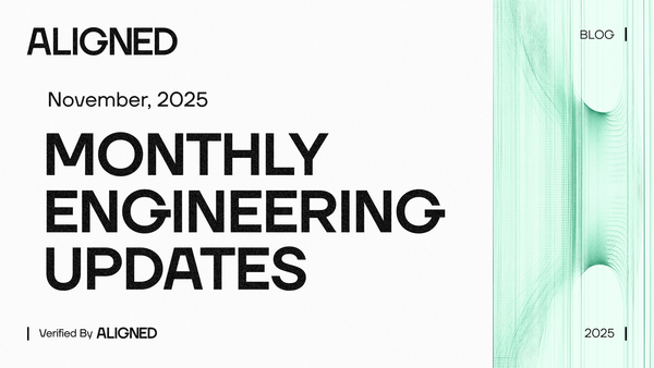 Aligned Engineering Updates: November, 2025