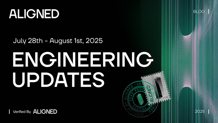 Aligned Engineering Updates: July 28th - August 1st, 2025